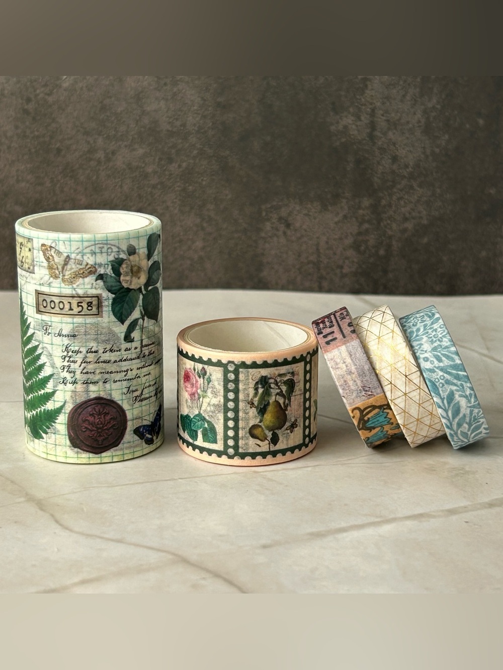 Floral Decorative Washi Tape Set - Multicolor